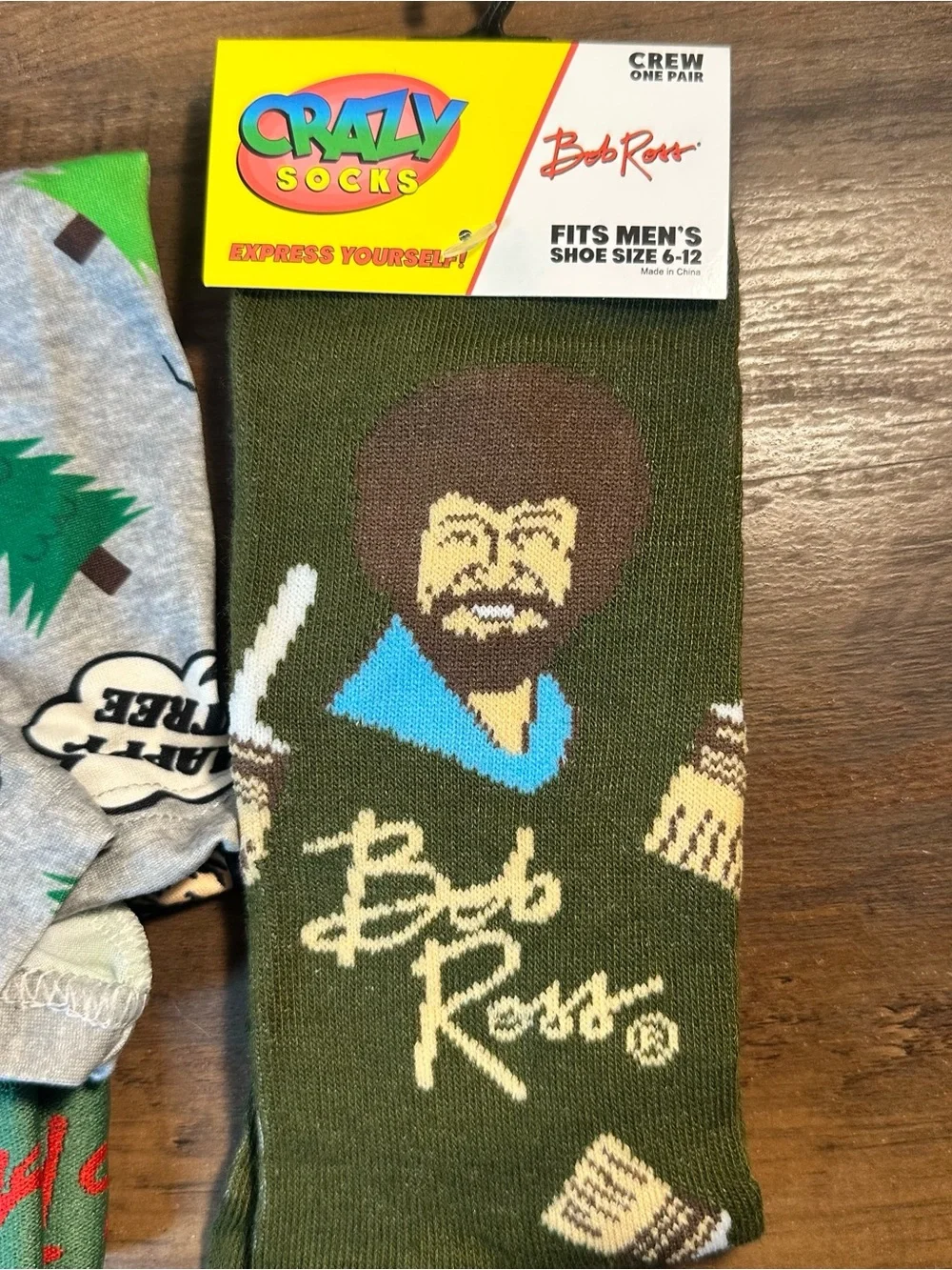 Bob Ross The Joy of Painting Mens Boxer Brief XL (40-42) & 1 Pair Crew Socks NWT